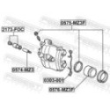 Spring, disc brake pad FEBEST 0303-001