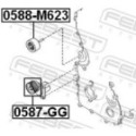 Tensioner Pulley, V-ribbed belt FEBEST 0587-GG