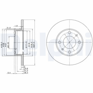 Тормозной диск DELPHI BG2147