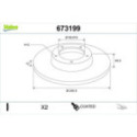 Brake Disc VALEO 673199