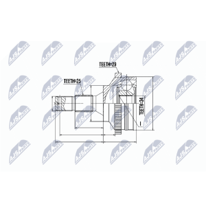 Joint Kit, drive shaft NTY NPZ-CT-010