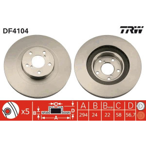 Brake Disc TRW DF4104