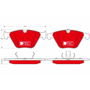 Brake Pad Set, disc brake TRW GDB1498DTE