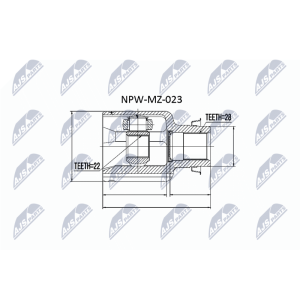 Liigendlaager, veovõll NTY NPW-MZ-023