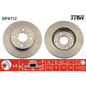 Jarrulevy TRW DF4112