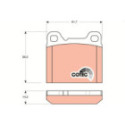 Brake Pad Set, disc brake TRW GDB1160