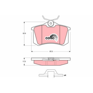 Brake Pad Set, disc brake TRW GDB1328
