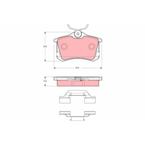 Brake Pad Set, disc brake TRW GDB1416