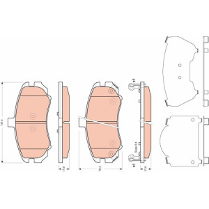 Brake Pad Set, disc brake TRW GDB3431