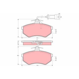 Brake Pad Set, disc brake TRW GDB404