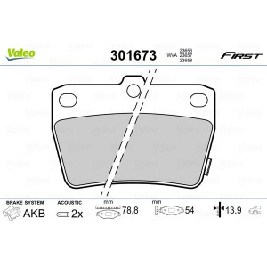 Piduriklotsi komplekt,ketaspidur VALEO 301673