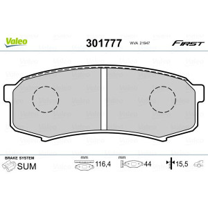 Piduriklotsi komplekt,ketaspidur VALEO 301777