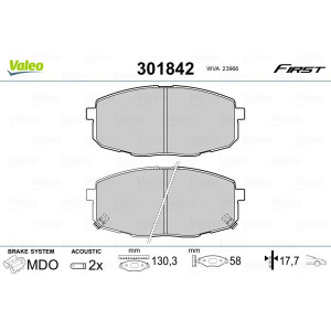 Brake Pad Set, disc brake VALEO 301842