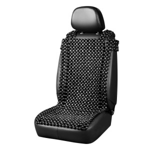 AMIO 04431 накидка на сиденье с деревянными шариками чёрная 44 × 106 см