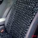 AMIO 04431 wooden bead seat cover black 44 × 106 cm