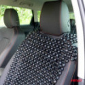 AMIO 04431 wooden bead seat cover black 44 × 106 cm