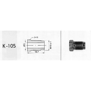 Brake hose fitting Brake hose reducer 17мм, M10x1 WP