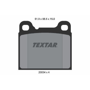Комплект тормозных колодок, дисковый тормоз TEXTAR 2003402
