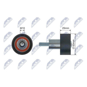 Deflection Pulley/Guide Pulley, timing belt NTY RNK-VW-040
