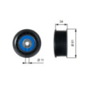 Deflection/Guide Pulley, V-ribbed belt GATES T36517