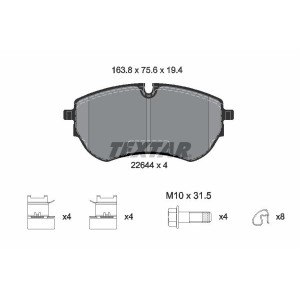 Brake Pad Set, disc brake TEXTAR 2264401