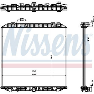 Radiator, engine cooling NISSENS 671750