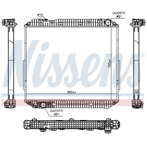 Radiator, engine cooling NISSENS 671780