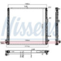 Radiator, engine cooling NISSENS 606324