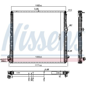 Radiator, engine cooling NISSENS 606324