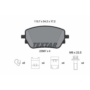 Brake Pad Set, disc brake TEXTAR 2298701