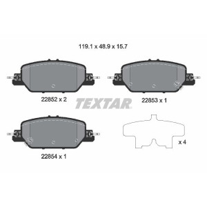 Brake Pad Set, disc brake TEXTAR 2285201