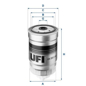 Kütusefilter UFI 24.351.00