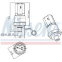 Pressure Switch, air conditioning NISSENS 301029