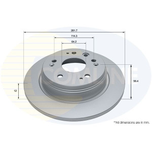 Jarrulevy COMLINE ADC0545