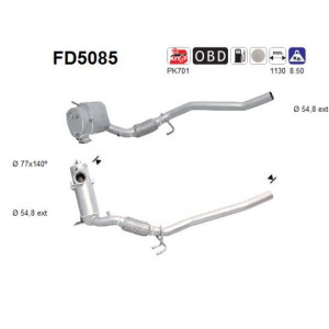 Noki-/hiukkassuodatin, korjaussarja AS FD5085