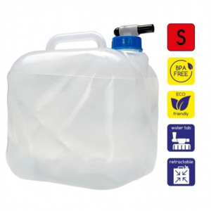 Water canister 10L with tap, foldable Alca