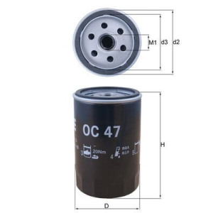 Õlifilter MAHLE OC 47