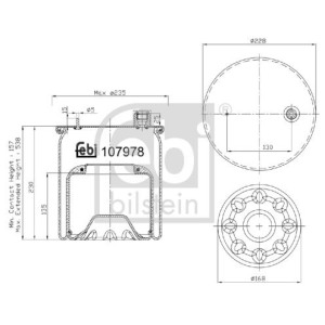Кожух пневматической рессоры FEBI BILSTEIN 107978