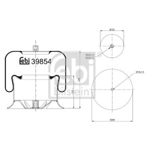 Metallipalje, ilmajousitus FEBI BILSTEIN 39854