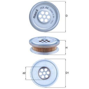 Hydraulic Filter, steering MAHLE HX 44