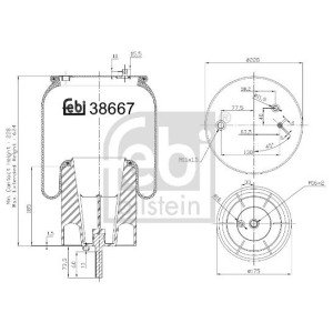 Metallipalje, ilmajousitus FEBI BILSTEIN 38667