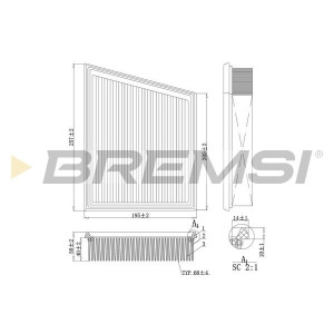 Õhufilter BREMSI FA1106