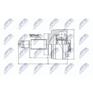 Liigendlaager, veovõll NTY NPZ-RE-041