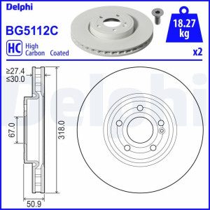 Brake Disc DELPHI BG5112C
