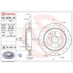 Brake Disc BREMBO 09.N235.2X