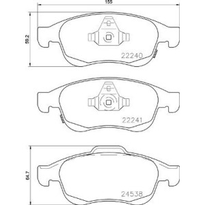 Brake Pad Set, disc brake BREMBO P 23 165X