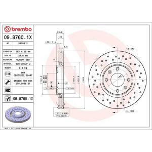 Brake Disc BREMBO 09.8760.1X