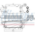 Oil Cooler, engine oil NISSENS 90784