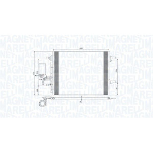 Condenser, air conditioning MAGNETI MARELLI 350203789000