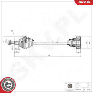Приводной вал ESEN SKV 40SKV274